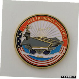 【極美品/品質保証書付】 アンティークコイン コイン 金貨 銀貨 [送料無料] US Military NAVY USS Theodore Roosevelt CVN-71 Aircraft Carrier Challenge Coin