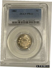 【極美品/品質保証書付】 アンティークコイン コイン 金貨 銀貨 [送料無料] AMAZING EYE APPEAL! 1882 PCGS PR-66 PROOF Shield Nickel
