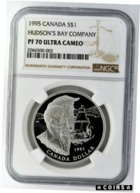 【極美品/品質保証書付】 アンティークコイン コイン 金貨 銀貨 [送料無料] 1995 Canada S$1 Silver Dollar Hudson's Bay Company NGC PF 70 Ultra Cameo