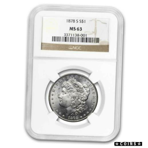 アンティークコイン コイン 金貨 銀貨 [送料無料] 1878-S Morgan Dollar MS-63 NGC - SKU #11026のサムネイル