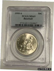 【極美品/品質保証書付】 アンティークコイン コイン 金貨 銀貨 [送料無料] 1995 Baseball Olympics Commemorative 50c PCGS MS69 50 cents