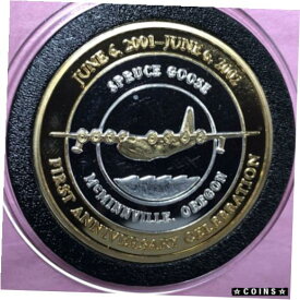 【極美品/品質保証書付】 アンティークコイン コイン 金貨 銀貨 [送料無料] Spruce Goose Aviation Gold Gilded 1 Troy Oz .999 Fine Silver Round Proof Coin