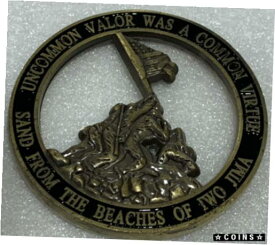 【極美品/品質保証書付】 アンティークコイン コイン 金貨 銀貨 [送料無料] * US Marine Corps Memorial Military Challenge Coin From The Sands Of Iwo Jima