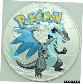 【極美品/品質保証書付】 アンティークコイン コイン 金貨 銀貨 [送料無料] Pokemon Charizard American Silver Eagle 1oz .999 Limited Ed. Silver Dollar Coin