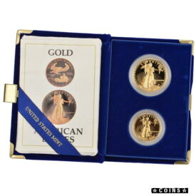 【極美品/品質保証書付】 アンティークコイン 金貨 1987 US American Gold Eagle Proof Two-Coin Set [送料無料] #gcf-wr-4129-61