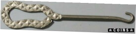 【極美品/品質保証書付】 アンティークコイン コイン 金貨 銀貨 [送料無料] 1930s Vintage Lace Shoe Button Hook Metal Ornate Design (20091401R)