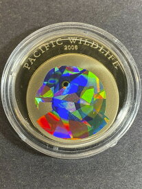 【極美品/品質保証書付】 アンティークコイン コイン 金貨 銀貨 [送料無料] 2003 Republic of Palau $1 Colorized Coin Pacific Wildlife Parrot