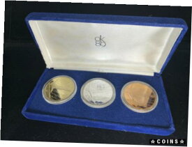 【極美品/品質保証書付】 アンティークコイン コイン 金貨 銀貨 [送料無料] 1989 BU Proof US Olympic Festival 2 Silver Coins, 1 Bronze Coin 3pc Set w/ COA