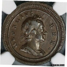 【極美品/品質保証書付】 アンティークコイン コイン 金貨 銀貨 [送料無料] 1719 NGC AU 53 George I Farthing Small Letters Great Britain Coin (18061103C)