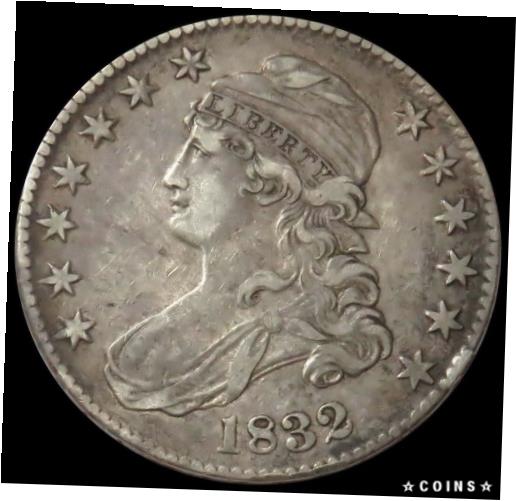 アンティークコイン コイン 金貨 銀貨 [送料無料] 1832 SILVER DAPPED BUST HALF DOLLAR ABOUT UNCのサムネイル