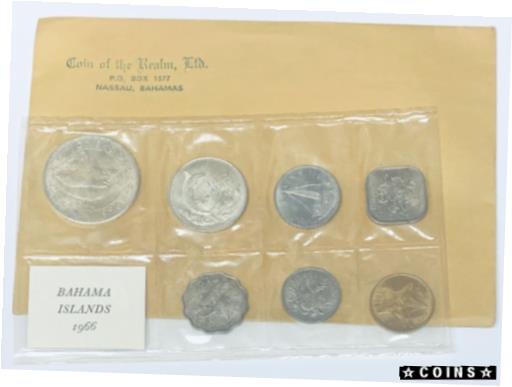 アンティークコイン コイン 金貨 銀貨 [送料無料] 1966 Bahama Islands Mint Set of 7 coins Royal Mint Londonのサムネイル