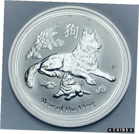 【極美品/品質保証書付】 アンティークコイン コイン 金貨 銀貨 [送料無料] 2018-P $1 Australia Lunar Year of the Dog 1 oz .9999 Fine Silver BU