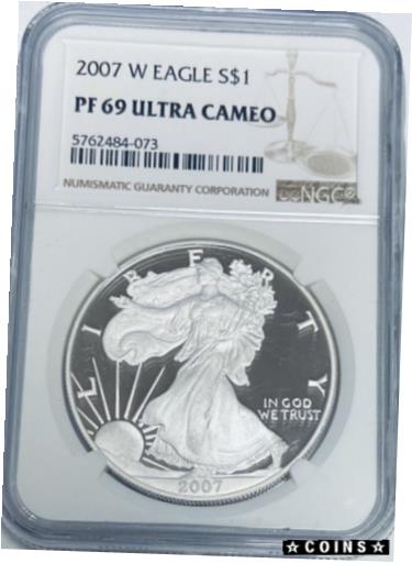 アンティークコイン コイン 金貨 銀貨 [送料無料] 2007-W $1 American Silver Eagle NGC PF69 UCAM - 1 oz .999 Fine Silver