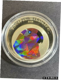 【極美品/品質保証書付】 アンティークコイン コイン 金貨 銀貨 [送料無料] 2006 Republic of Palau $5 Silver Colorized Coin Pacific Wildlife Parrot