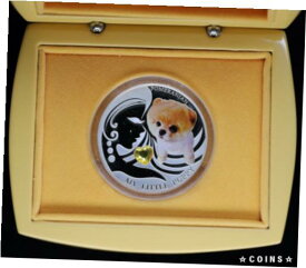 【極美品/品質保証書付】 アンティークコイン コイン 金貨 銀貨 [送料無料] 2013 $2 Fiji My Little Puppy Pomeranian Fine Silver With Box and COA