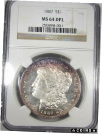 【極美品/品質保証書付】 アンティークコイン コイン 金貨 銀貨 [送料無料] 1887-P Silver Morgan Dollar VAM 4 EDS R-5 NGC MS64 DPL AI822