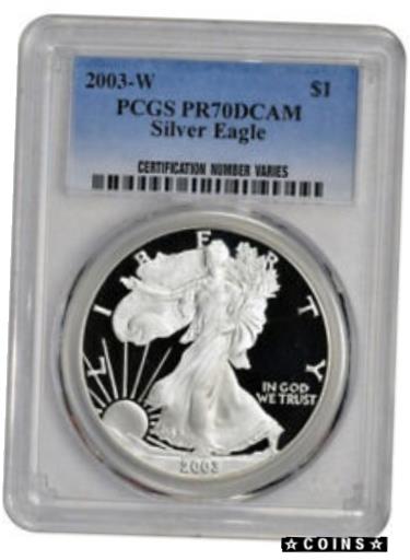 アンティークコイン コイン 金貨 銀貨 [送料無料] 2003-W American Silver Eagle Proof - PCGS PR70 DCAMのサムネイル