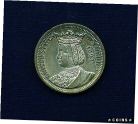【極美品/品質保証書付】 アンティークコイン コイン 金貨 銀貨 [送料無料] U.S. 1893 ISABELLA QUARTER-DOLLAR SILVER COIN, UNCIRCULATED with LIGHT TONING