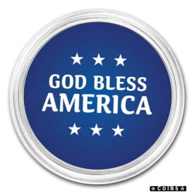 【極美品/品質保証書付】 アンティークコイン コイン 金貨 銀貨 [送料無料] 1 oz Silver Colorized Round - APMEX (God Bless America, Blue) - SKU#218232