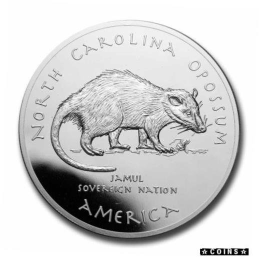 アンティークコイン コイン 金貨 銀貨 [送料無料] 2020 1 oz Silver State Dollars North Carolina Opossum - SKU#223742のサムネイル