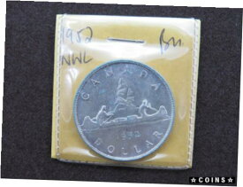 【極美品/品質保証書付】 アンティークコイン コイン 金貨 銀貨 [送料無料] 1952 $1 Silver Coin Canada .800 Ag MS 60s NWL No Water Line One Dollar George VI