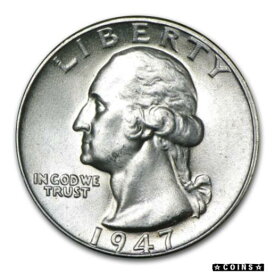 【極美品/品質保証書付】 アンティークコイン コイン 金貨 銀貨 [送料無料] 1947 Washington Quarter BU - SKU#2921