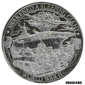 【極美品/品質保証書付】 アンティークコイン コイン 金貨 銀貨 [送料無料] 1 - 1 oz .999 Silver Round - 2019 Patriot - World War 2 - Brilliant Uncirculated