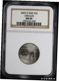 【極美品/品質保証書付】 アンティークコイン コイン 金貨 銀貨 [送料無料] 2005-D 25c SMS Washington State Quarter Oregon NGC MS69 | UNC BU