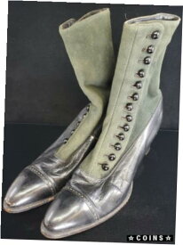 【極美品/品質保証書付】 アンティークコイン コイン 金貨 銀貨 [送料無料] Vintage Victorian Button Up Boots | Shoes Pointed Toe Cosplay 4 1/2 B Heel
