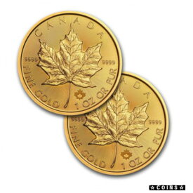 【極美品/品質保証書付】 アンティークコイン 金貨 2021 Canada 1 oz Gold Maple Leaf BU .9999 Fine RCM (Lot of 2 Coins) [送料無料] #gcf-wr-4360-1433
