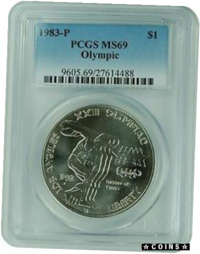  アンティークコイン コイン 金貨 銀貨  [送料無料] 1983-P PCGS MS69 Olympic Commemorative Dollar New PCGS Label