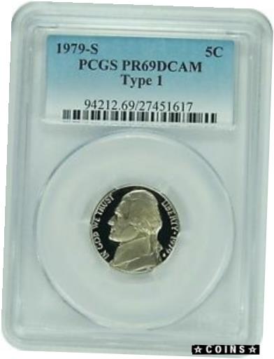  アンティークコイン コイン 金貨 銀貨  [送料無料] 1979-S PCGS PR69DCAM TYPE Jefferson Nickel (New PCGS Label)