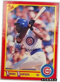 【極美品/品質保証書付】 アンティークコイン コイン 金貨 銀貨 [送料無料] Andre Dawson, Chicago Cubs, 1990 Score #265 Baseball Card! Signed!