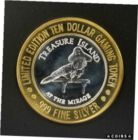 【極美品/品質保証書付】 アンティークコイン コイン 金貨 銀貨 [送料無料] Treasure Island at the Mirage Ltd Ed. $10 Gaming Token, .999 Fine Silver! Parrot
