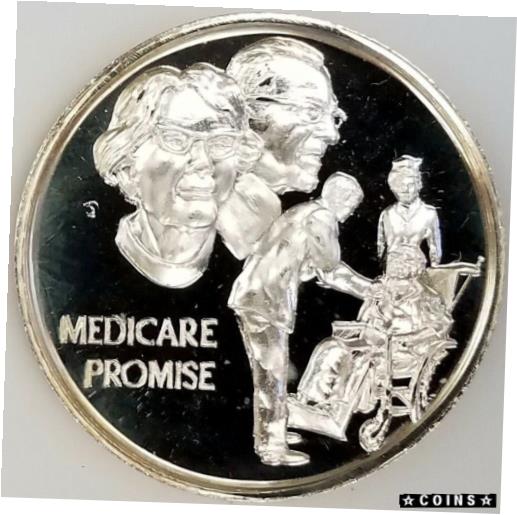  アンティークコイン コイン 金貨 銀貨  [送料無料] "The Legacy of John F. Kennedy" .999 Fine Silver Medal! "Medicare Promise"!