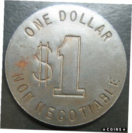 【極美品/品質保証書付】 アンティークコイン コイン 金貨 銀貨 [送料無料] Steel One Dollar $1 Non Negotiable Slot Machine Token!