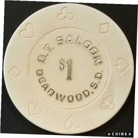 【極美品/品質保証書付】 アンティークコイン コイン 金貨 銀貨 [送料無料] D.T. Saloon $1.00 Casino Chip, Deadwood, SD!