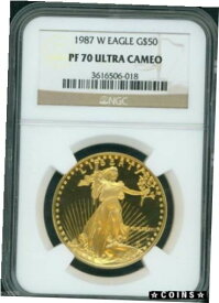 【極美品/品質保証書付】 アンティークコイン 金貨 1987-W $50 GOLD EAGLE 1 Oz. G$50 NGC PF70 PF-70 PROOF PR70 ULTRA CAMEO [送料無料] #got-wr-4364-122