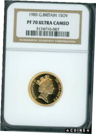 【極美品/品質保証書付】 アンティークコイン コイン 金貨 銀貨 [送料無料] 1985 GREAT BRITAIN FULL PROOF GOLD SOVEREIGN NGC PF70 PR70 !!
