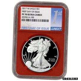 【極美品/品質保証書付】 アンティークコイン コイン 金貨 銀貨 [送料無料] 2017-W American Silver Eagle Proof - NGC PF70 UCAM First Day Issue 1st Red