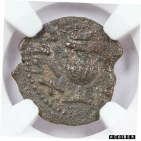 【極美品/品質保証書付】 アンティークコイン コイン 金貨 銀貨 [送料無料] AD 66-70 Judaea Bronze Prutah Jewish War First Revolt NGC F SKU61777