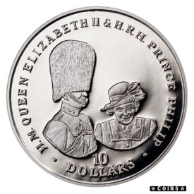 【極美品/品質保証書付】 アンティークコイン コイン 金貨 銀貨 [送料無料] British VI 2017 1 oz Silver Queen Elizabeth II & Phillip Buckingham Proof Coin