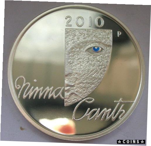  アンティークコイン コイン 金貨 銀貨  [送料無料] Finland 2010 Minna Carth 10 Euro Silver Colour Coin,Proof