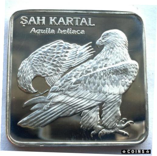  アンティークコイン コイン 金貨 銀貨  [送料無料] Turkey 2001 Sah Kartal 7500000 Lira Silver Coin,Proof