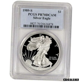 【極美品/品質保証書付】 アンティークコイン コイン 金貨 銀貨 [送料無料] 1989 S American Silver Eagle Proof - PCGS PR70 DCAM