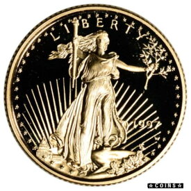 【極美品/品質保証書付】 アンティークコイン コイン 金貨 銀貨 [送料無料] 1997-W American Gold Eagle Proof 1/10 oz $5 - Coin in Capsule