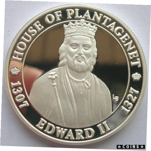 【極美品/品質保証書付】 アンティークコイン コイン 金貨 銀貨 [送料無料] Turks Caicos 2003 Edward II 20 Crowns 1oz Silver Coin,Proof：金銀プラチナ ワールドリソース
