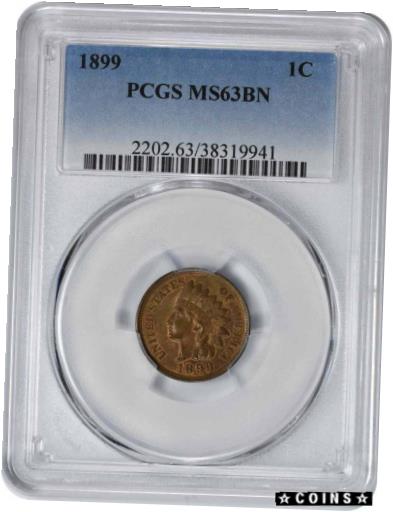  アンティークコイン コイン 金貨 銀貨  [送料無料] 1899 Indian Cent, MS63BN, PCGS