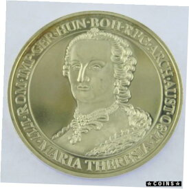 【極美品/品質保証書付】 アンティークコイン コイン 金貨 銀貨 [送料無料] Austrian Commemoratove Sterling Silver Maria Theresa 50 mm Medal