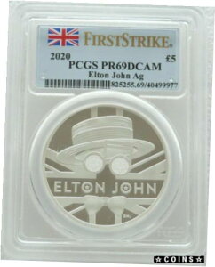 2020 ~[WbN WFh Gg W ?5 Vo[ v[t 2 IX RC PCGS PR69 t@[Xg XgCN 2020 Music Legends Elton John ?5 Silver Proof 2oz Coin PCGS PR69 First Strike